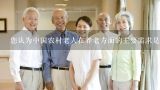 您认为中国农村老人在养老方面的主要需求是什么?