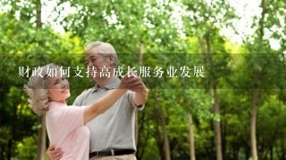 财政如何支持高成长服务业发展