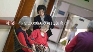 社保一年交200到60岁可以领多少