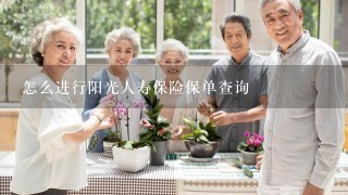 怎么进行阳光人寿保险保单查询