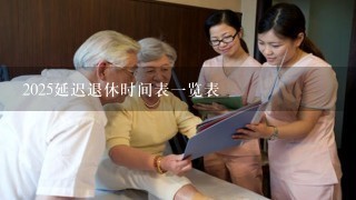 2025延迟退休时间表一览表