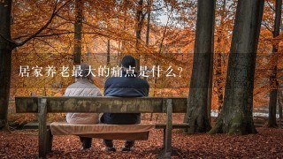 居家养老最大的痛点是什么？