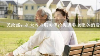 民政部：扩大养老服务供给促进养老服务消费