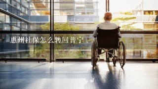 惠州社保怎么转回普宁