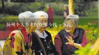 扬州个人养老医疗多少钱1个月