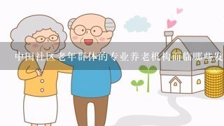 中国社区老年群体的专业养老机构面临哪些发展困难吗